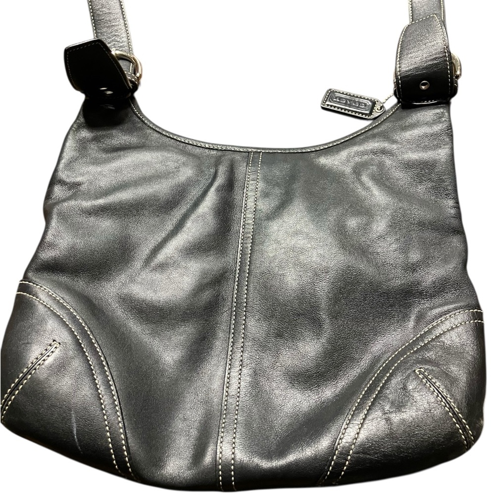 VINTAGE COACH 9549 SOHO SLIM HIPPIE
CROSSBODY BAG BLACK LEATHER